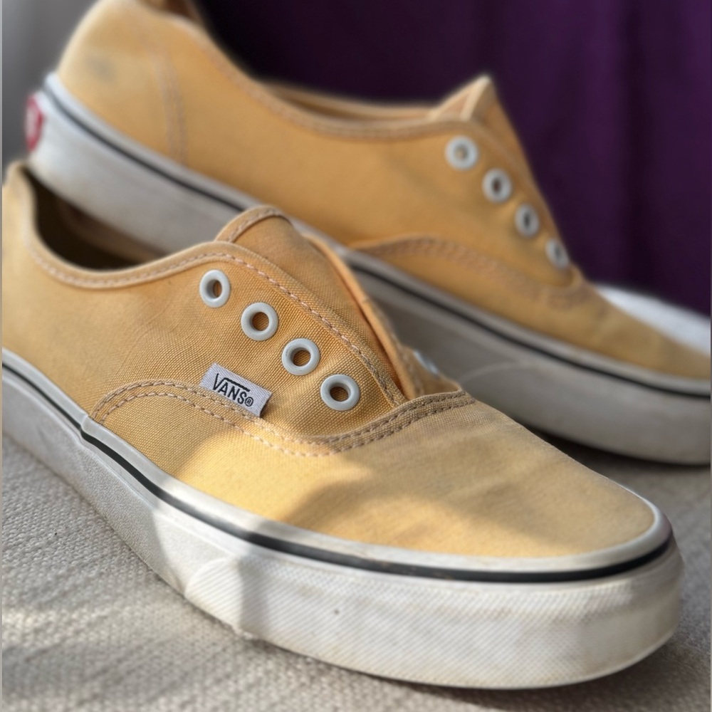 Vans Authentic Color Theory Golden Glow Yellow (faded) Sneakers WOMENS/MENS